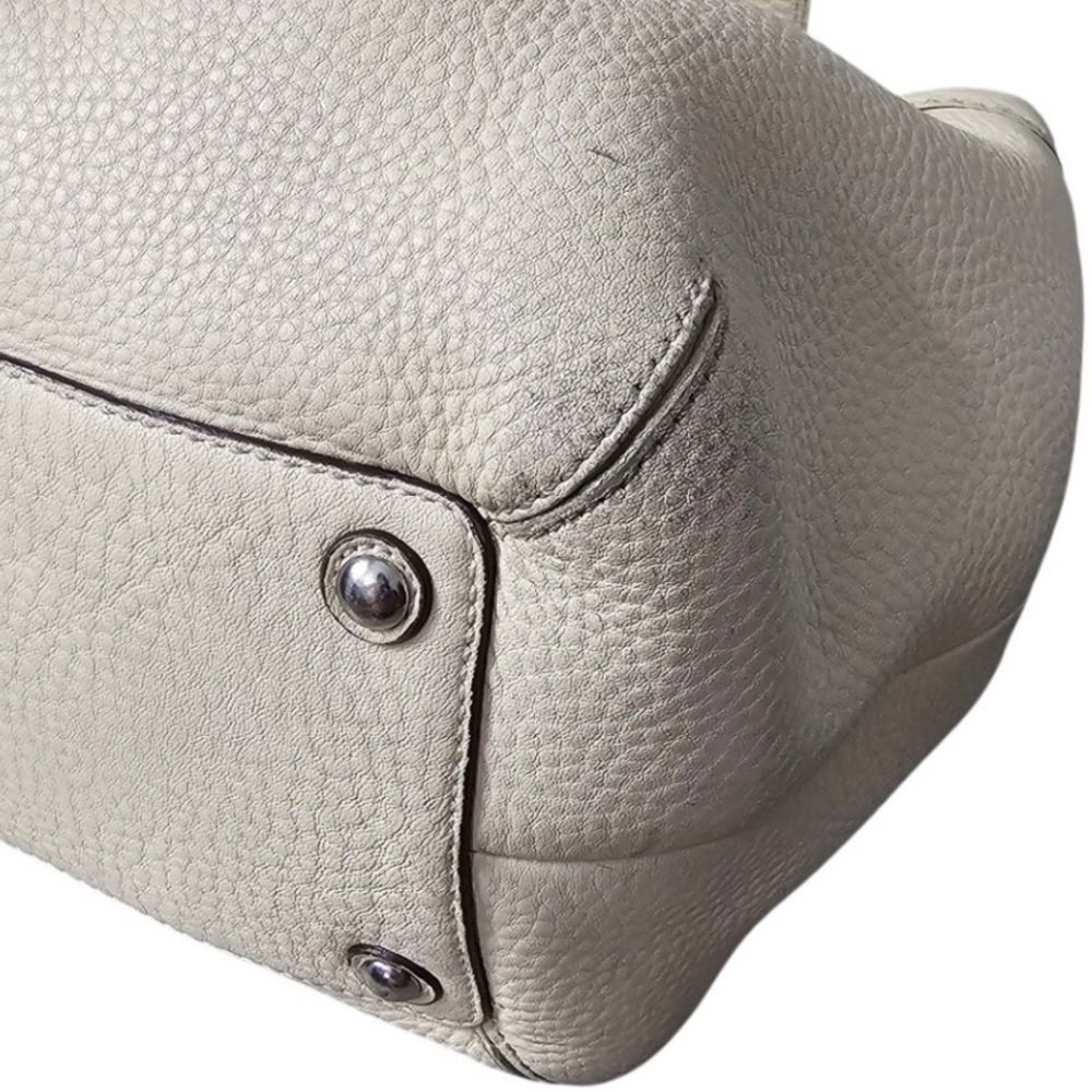 COACH SoHo Ivory Cream Pebbled Leather Large Tote Shoulder Bag Genuine COA EUC - Picture 11 of 15